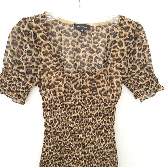 Majorelle Lexi Dress Smocked Mini Revolve Short Sleeves Ruched Bust Women XXS - Picture 3 of 11